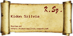 Kidon Szilvia névjegykártya